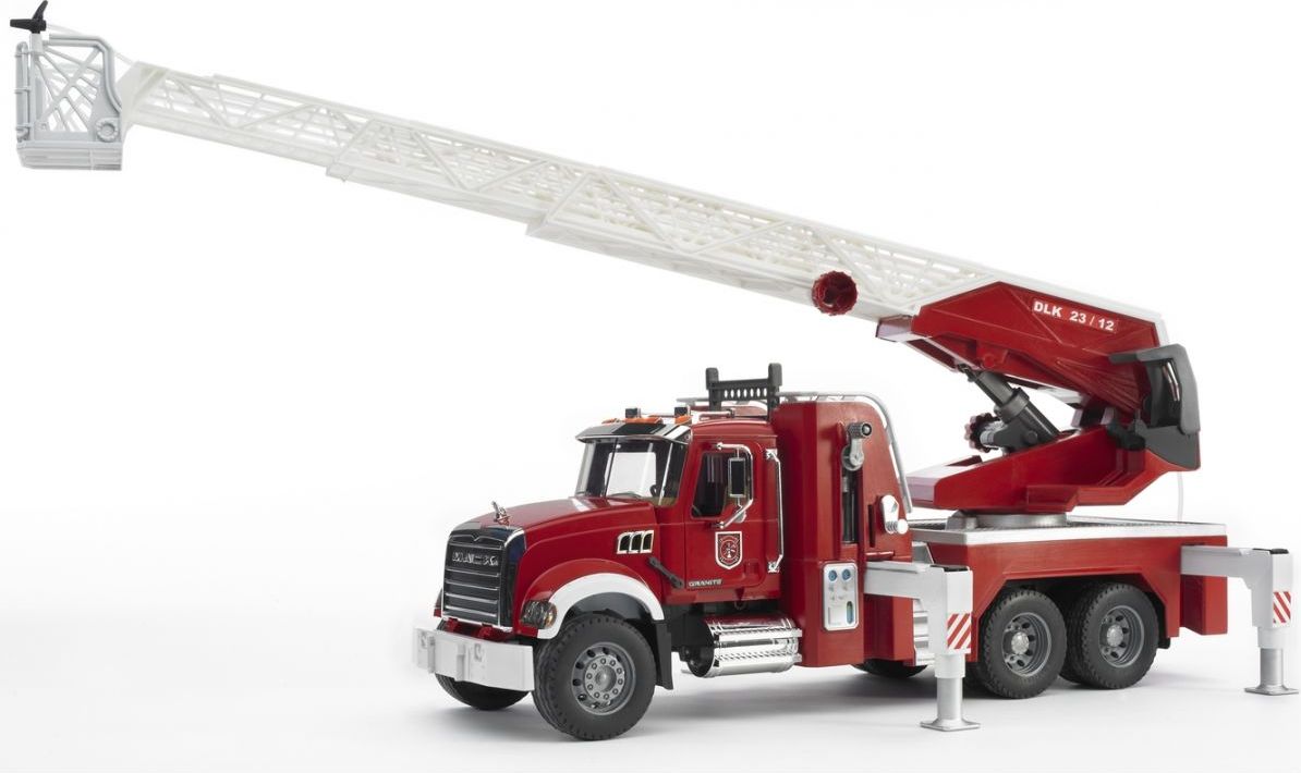 Bruder 02821 Nákladní auto Mack Granit Požární žebřík hasiči - obrázek 1