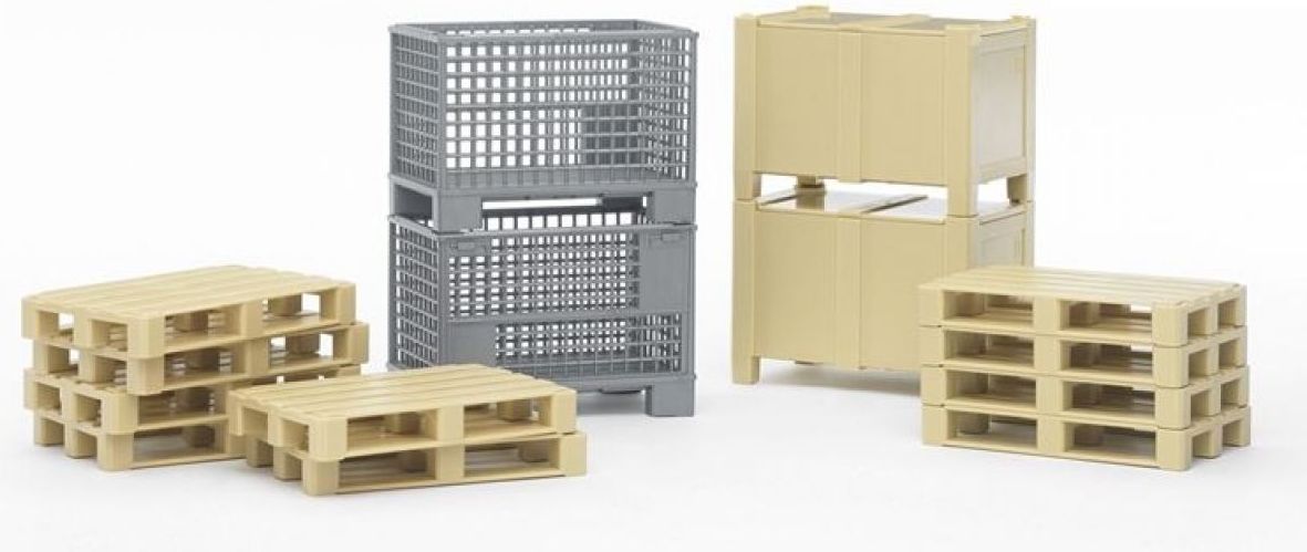 Bruder 2415 Logistický set palety a bedny - obrázek 1