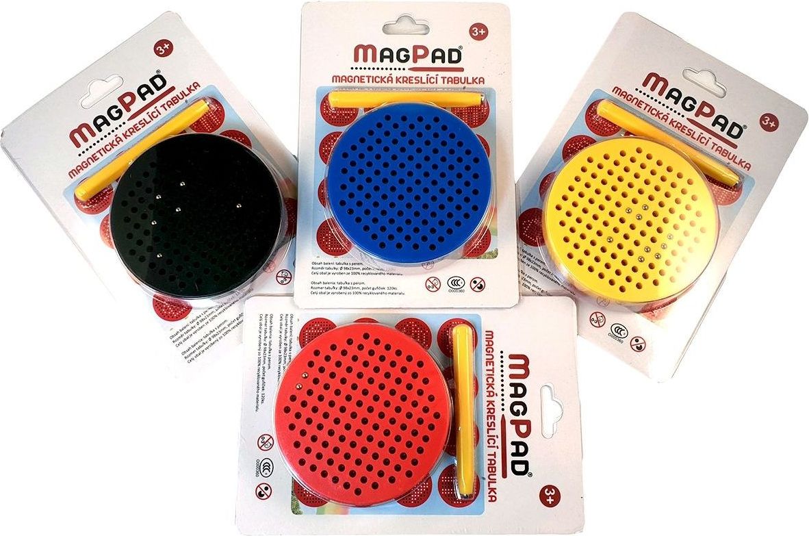 Magpad Magnetická kreslící tabule Round cestovní - černá - obrázek 1