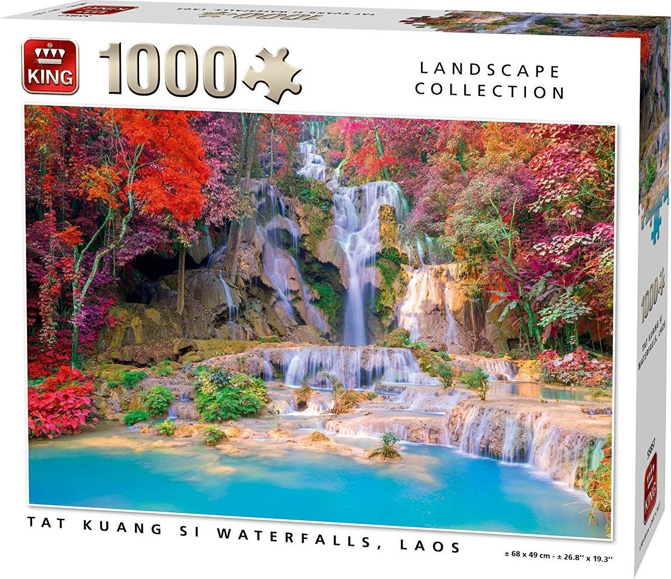 KING Puzzle Vodopády Tat Kuang Si, Laos 1000 dílků - obrázek 1