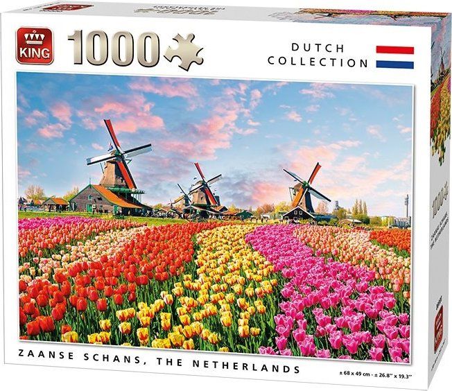 KING Puzzle Zaanse Schans, Nizozemsko 1000 dílků - obrázek 1