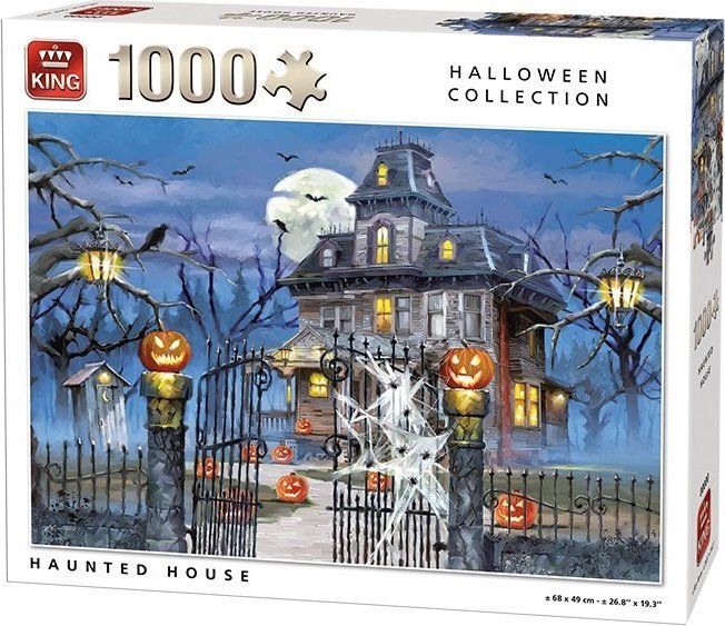 KING Puzzle Strašidelný dům - Halloween 1000 dílků - obrázek 1