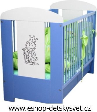 Dětská dřevěná postýlka Jardrew Princ se šuplíkem - obrázek 1