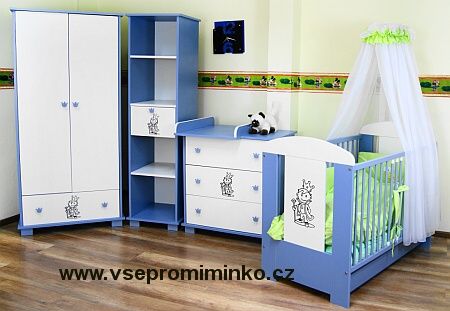 Dětská dřevěná postýlka Jardrew Princ se šuplíkem - obrázek 2