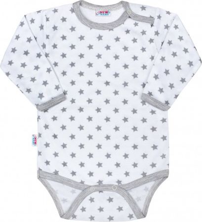 Kojenecké body New Baby Classic II šedé s hvězdičkami, Šedá, 80 (9-12m) - obrázek 1