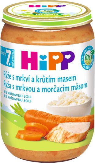HiPP JUNIOR BIO Rýže s mrkví a krůtím masem 220g - obrázek 1