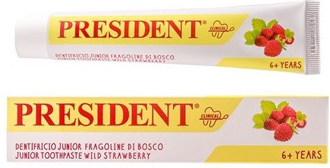 PresiDENT Zubní pasta gel děti 6+ let Jahoda 50ml - obrázek 1