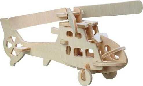 WOODCRAFT CONSTRUCTION KIT Woodcraft Dřevěné 3D puzzle vrtulník - obrázek 1