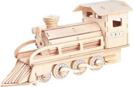 WOODCRAFT CONSTRUCTION KIT Woodcraft Dřevěné 3D puzzle lokomotiva - obrázek 1