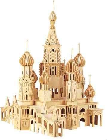 WOODCRAFT CONSTRUCTION KIT Woodcraft Dřevěné 3D puzzle kostel Petersburg - obrázek 1