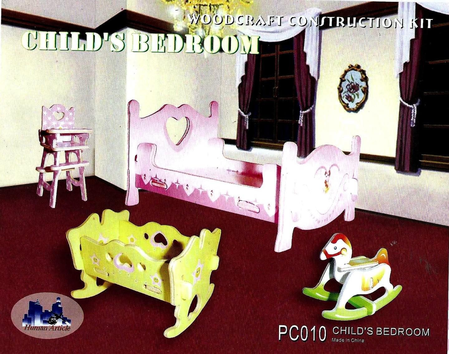 WOODCRAFT CONSTRUCTION KIT Woodcraft Dřevěné 3D puzzle dětský pokoj barevný - obrázek 1