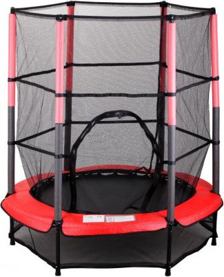 SEDCO Trampolína 139 cm s ochrannou sítí Červená - obrázek 1