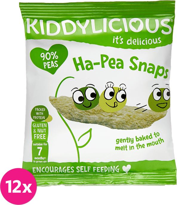 12x KIDDYLICIOUS Hráškově - rýžové lusky 15 g - obrázek 1
