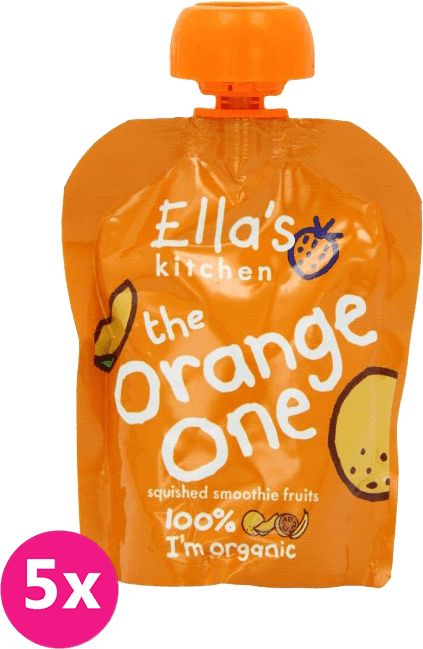 Ella's Kitchen Ovocné pyré Orange One Mango PACK 5ks - obrázek 1
