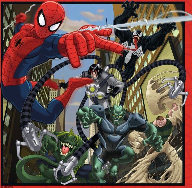 RAVENSBURGER Puzzle Spiderman, 3v1 (25,36,49 dílků) + pexeso - obrázek 2