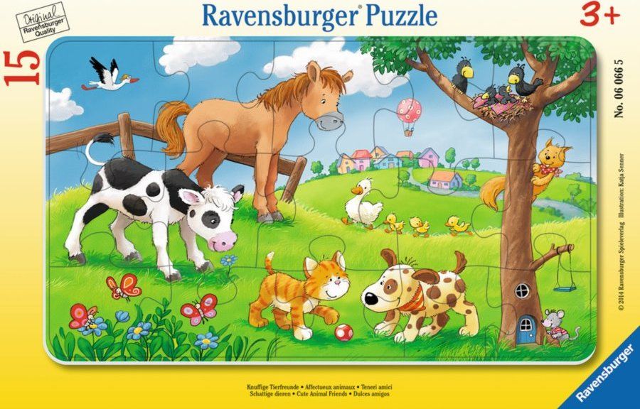 RAVENSBURGER Puzzle Roztomilí kamarádi 15 dílků - obrázek 1