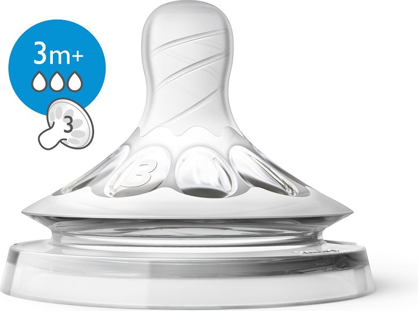 PHILIPS AVENT Dudlík NATURAL 3 střední průtok 2 ks - obrázek 1