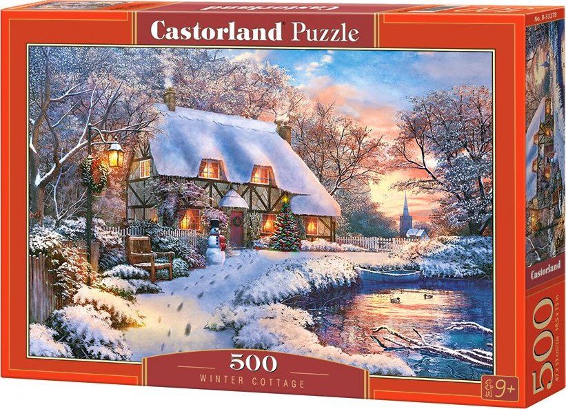 CASTORLAND Puzzle Zimní chaloupka 500 dílků - obrázek 2
