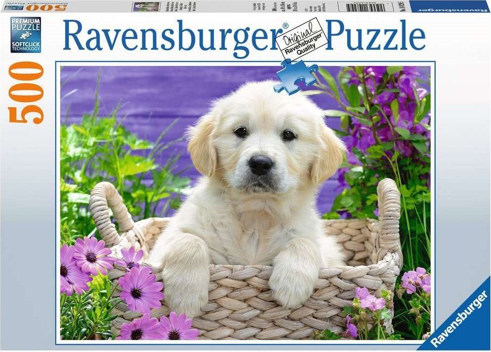 RAVENSBURGER Puzzle Roztomilý zlatý retrívr 500 dílků - obrázek 2