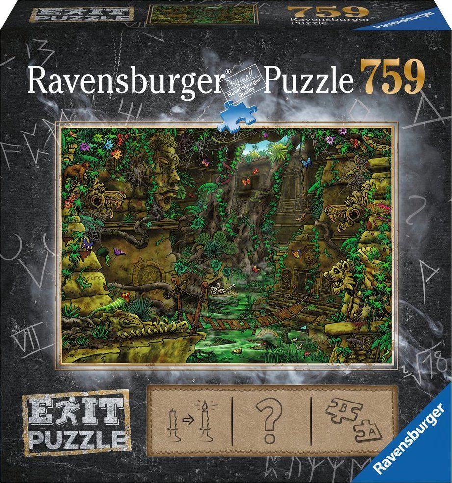 RAVENSBURGER Únikové EXIT puzzle Tajemný chrám 759 dílků - obrázek 1