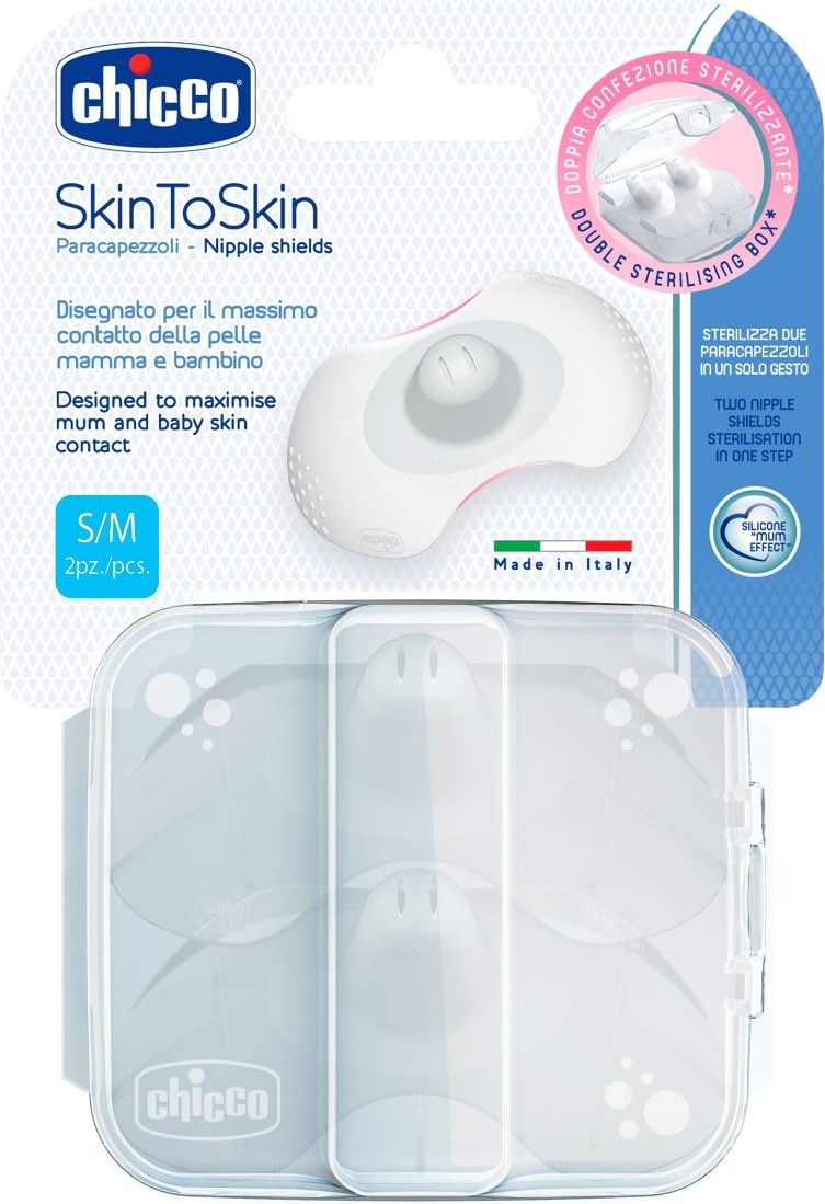 Chicco Chránič bradavek SkinToSkin silikon, S / M 2 ks - obrázek 1