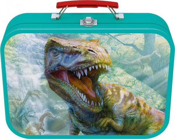 SCHMIDT Puzzle Dinosauři 4v1 v plechovém kufříku (60,60,100,100 dílků) - obrázek 1