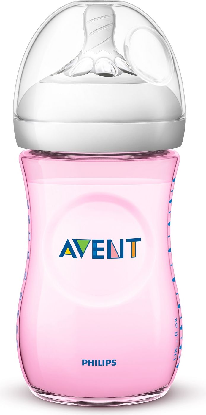 PHILIPS AVENT Láhev Natural, 1 ks růžová 260 ml - obrázek 1