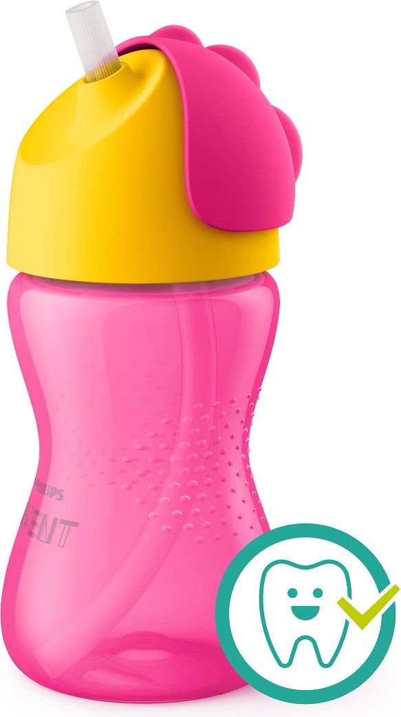 PHILIPS AVENT Hrneček s ohebným brčkem Bendy dívka 300 ml - obrázek 1
