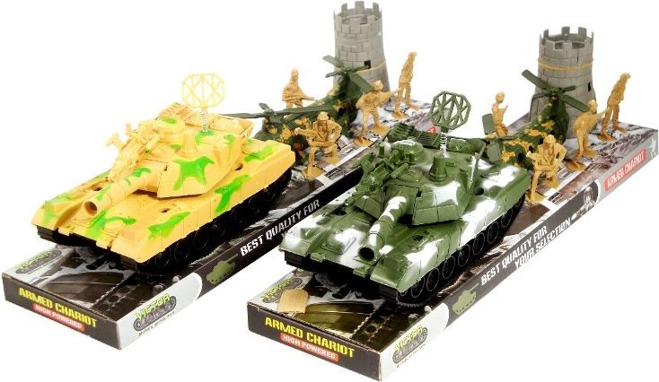 Bojový tank + helikoptéra - zelená - obrázek 1