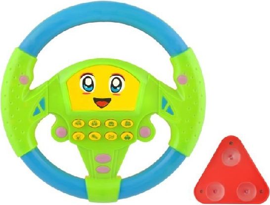 Dětský volant s přísavkou - zelenomodrá - obrázek 1
