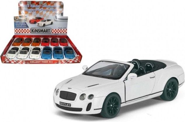 Kovové auto Bentley 12 cm - vínové se střechou - obrázek 1