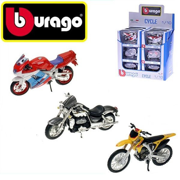Kovový motocykl Bburago 1:18 - černá - obrázek 1
