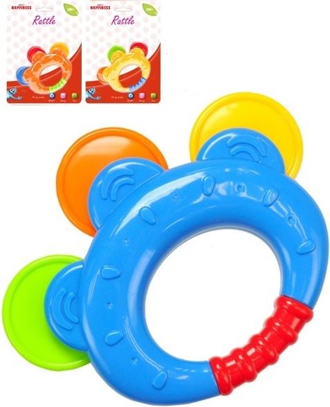 Chrastítko tamburína Baby´s Happiness - oranžová - obrázek 1