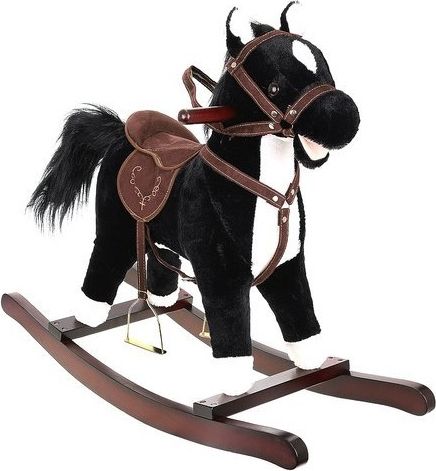 Houpací koník 74 cm - černo bílý - obrázek 1