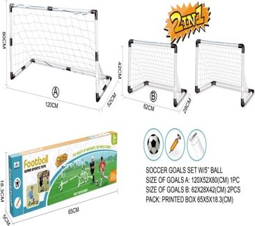 Fotbalová branka 120 cm / 2 v 1 - obrázek 1