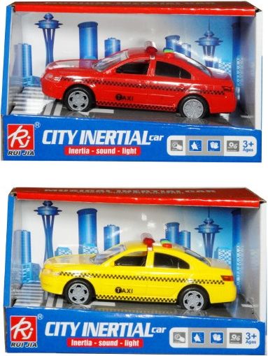 Policejní auto na baterie 16 cm - taxi - obrázek 1