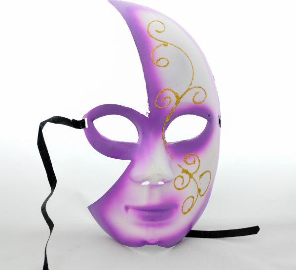 Maska na půl obličeje - fialová - obrázek 1