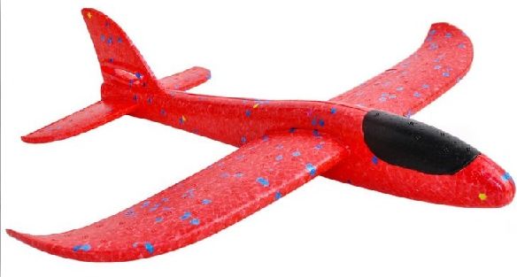 Letadlo polystyrenové 37 cm - červená - obrázek 1
