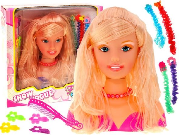 Stylová česací hlava blond - obrázek 1