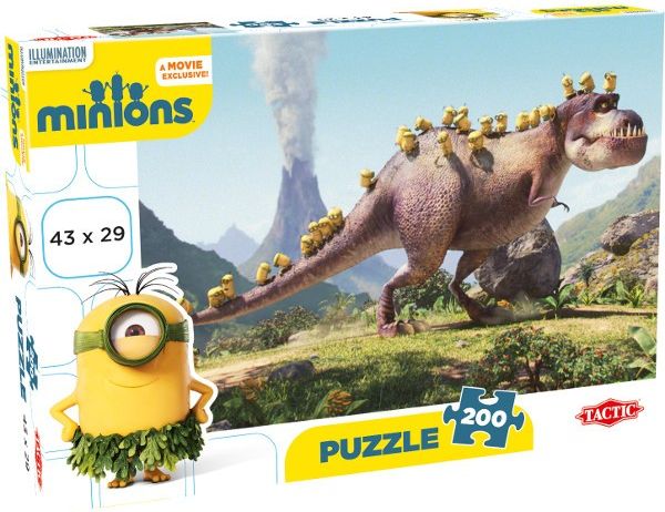 TACTIC Puzzle Mimoni 200 dílny - Mimoni a dinosaurus - obrázek 1