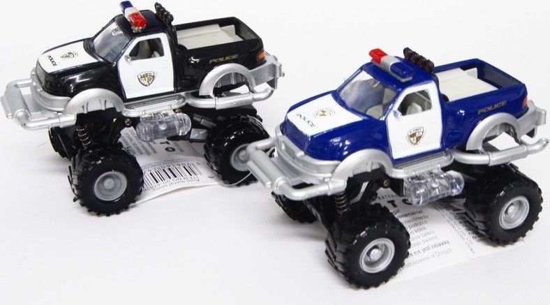 Policejní auto na vysokých kolech - černá - obrázek 1
