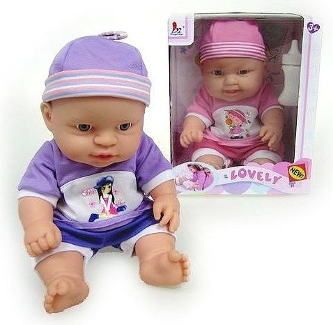 Panenka miminko s plným bříškem - fialové dupačky - obrázek 1