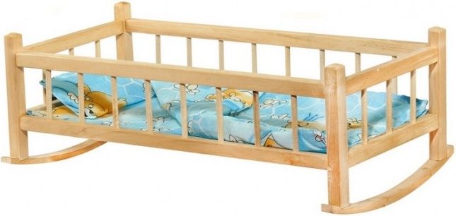 Kolébka pro panenky 59 cm - zelená - obrázek 1