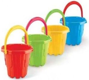 Plastové kbelík zámek - žltá - obrázek 1