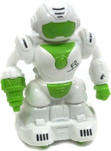 Malý robot na setrvačník - bílo zelená - obrázek 1