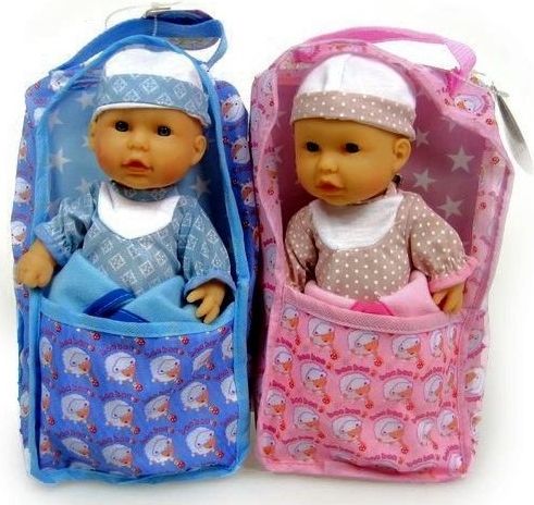 Miminko v nosidielku 25 cm - růžová - obrázek 1