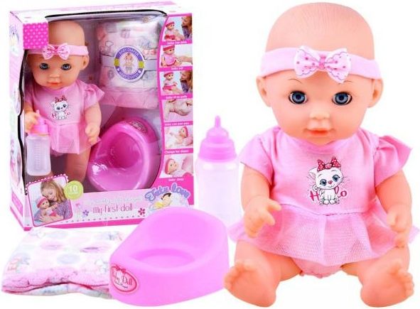 Roztomilá panenka miminko v růžovém oblečení - obrázek 1