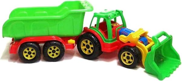 Traktor s nakládací lžící a vlečkou - obrázek 1