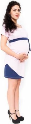 Těhotenské šaty Ines - světle růžové, Velikosti těh. moda XS (32-34) - obrázek 1