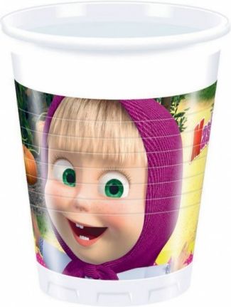 PROCOS kelímky 200 ml Máša a Medvěd 8 ks - obrázek 1